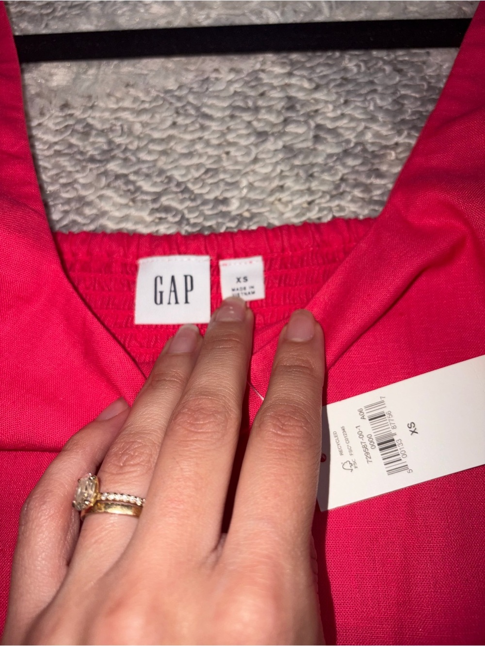 GAP Raspberry Pink Square-Neck Midi Dress - Picture 4 of 6